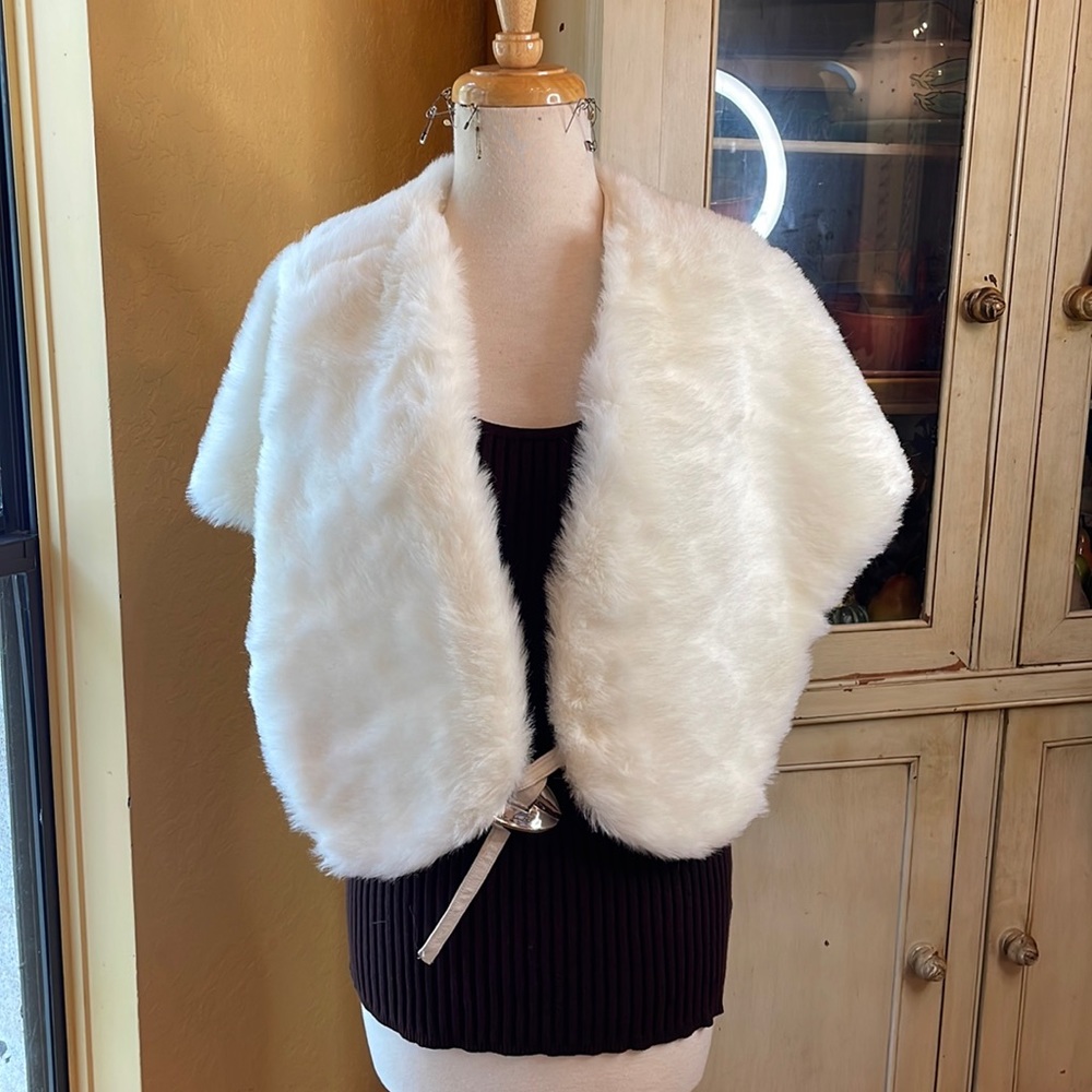 Faux fur cape